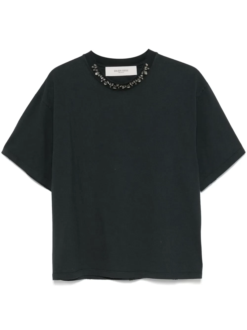 crystal-embellished jersey T-shirt