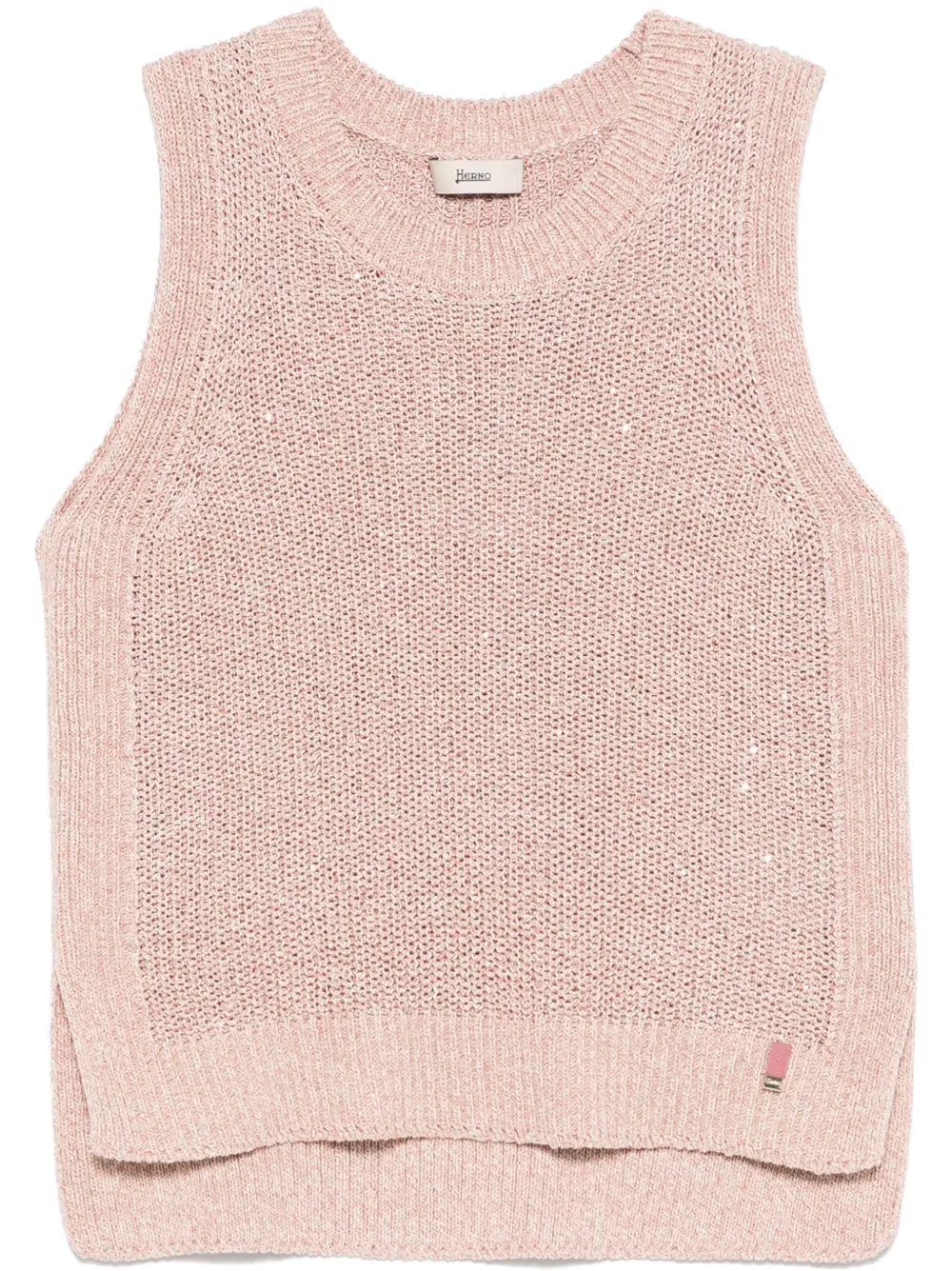 sequin-embellished vest