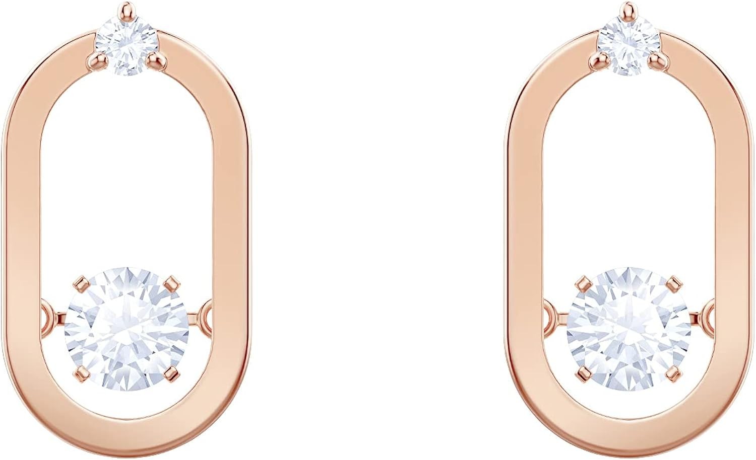 Swarovski Sparkling Dance North Jewelry Collection, Rose Gold Tone Finish, Red Crystals, Clear Crystals