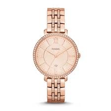 Fossil Jacqueline Three-Hand Rose Gold-Tone Stainless Steel Watch
