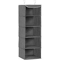 SONGMICS Closet Hanging Organizer with 6 Shelves